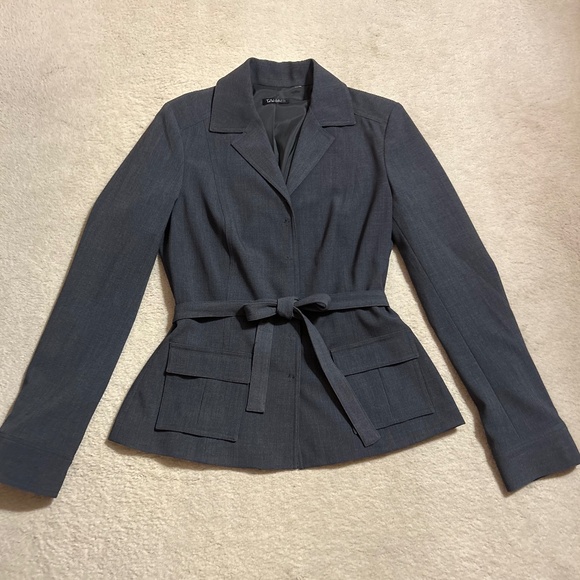 Tahari Dark Gray Suit Jacket, Size 8 - Picture 7 of 16
